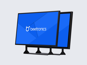 32-inch Beetronics display with panel-mount side brackets.
