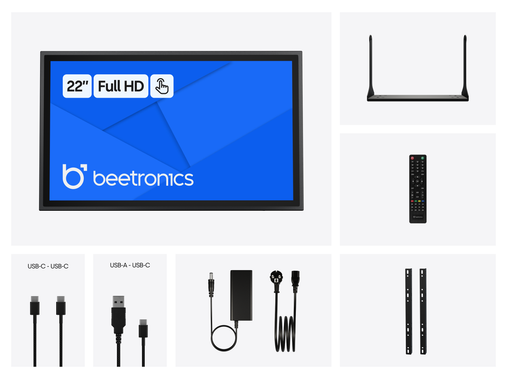 22 Inch Touchscreen Metaal