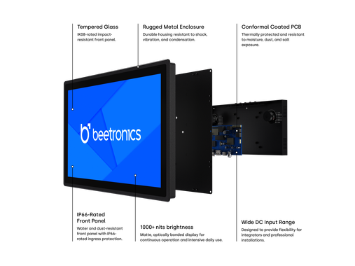17 Inch Touchscreen Metaal (High-Brightness)