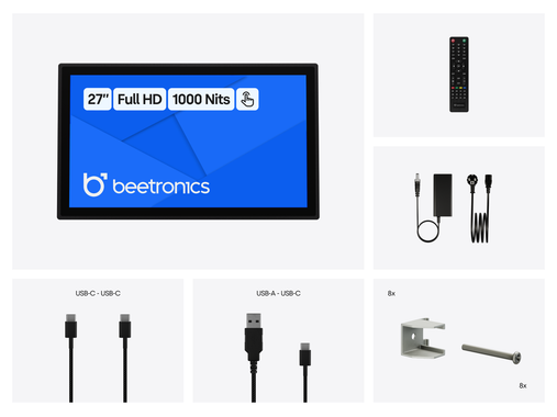 27 Inch Touchscreen Metaal (High-Brightness)