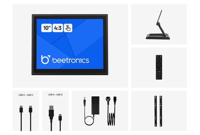 10 Inch Touchscreen Metaal (4:3)