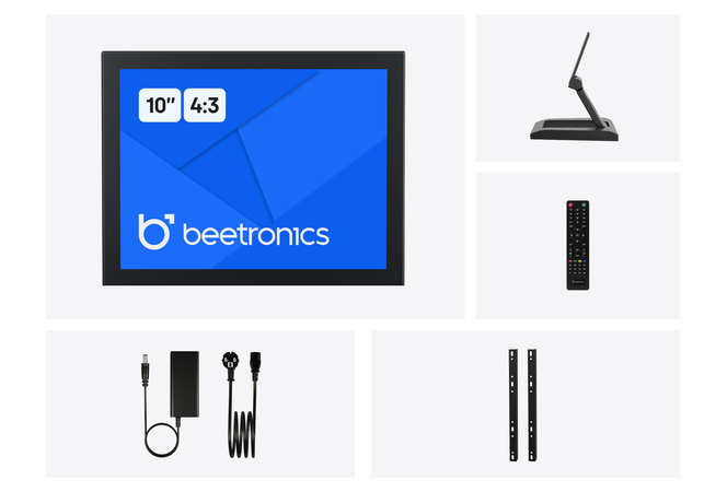 10 Inch Monitor Metaal (4:3)