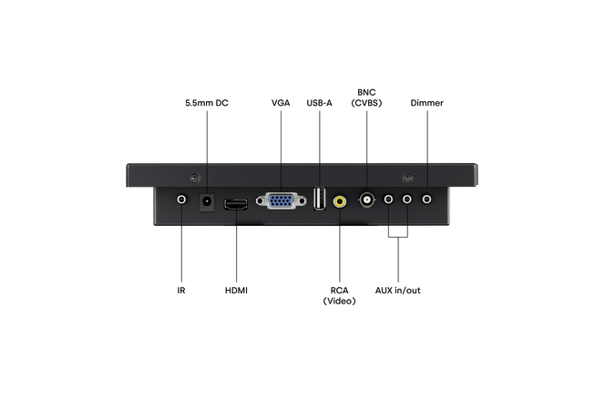 10 Inch Monitor Metaal (4:3)