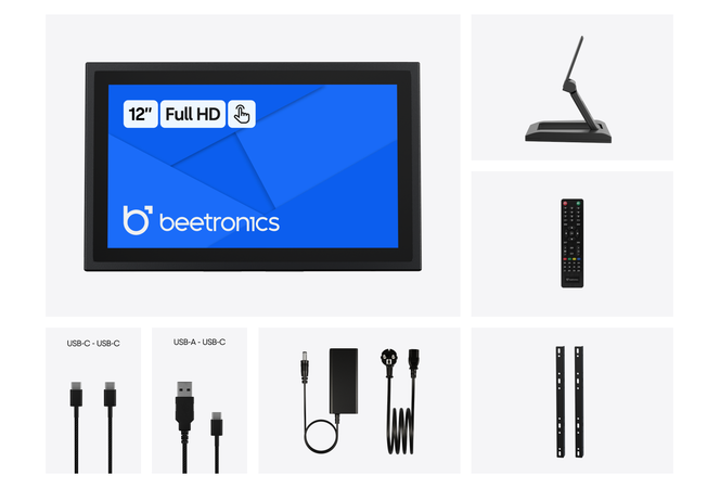 12 Inch Touchscreen Metaal